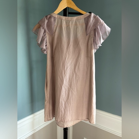 Esprit Pink Flutter Sleeve Ruffled Blouse - Picture 9 of 9